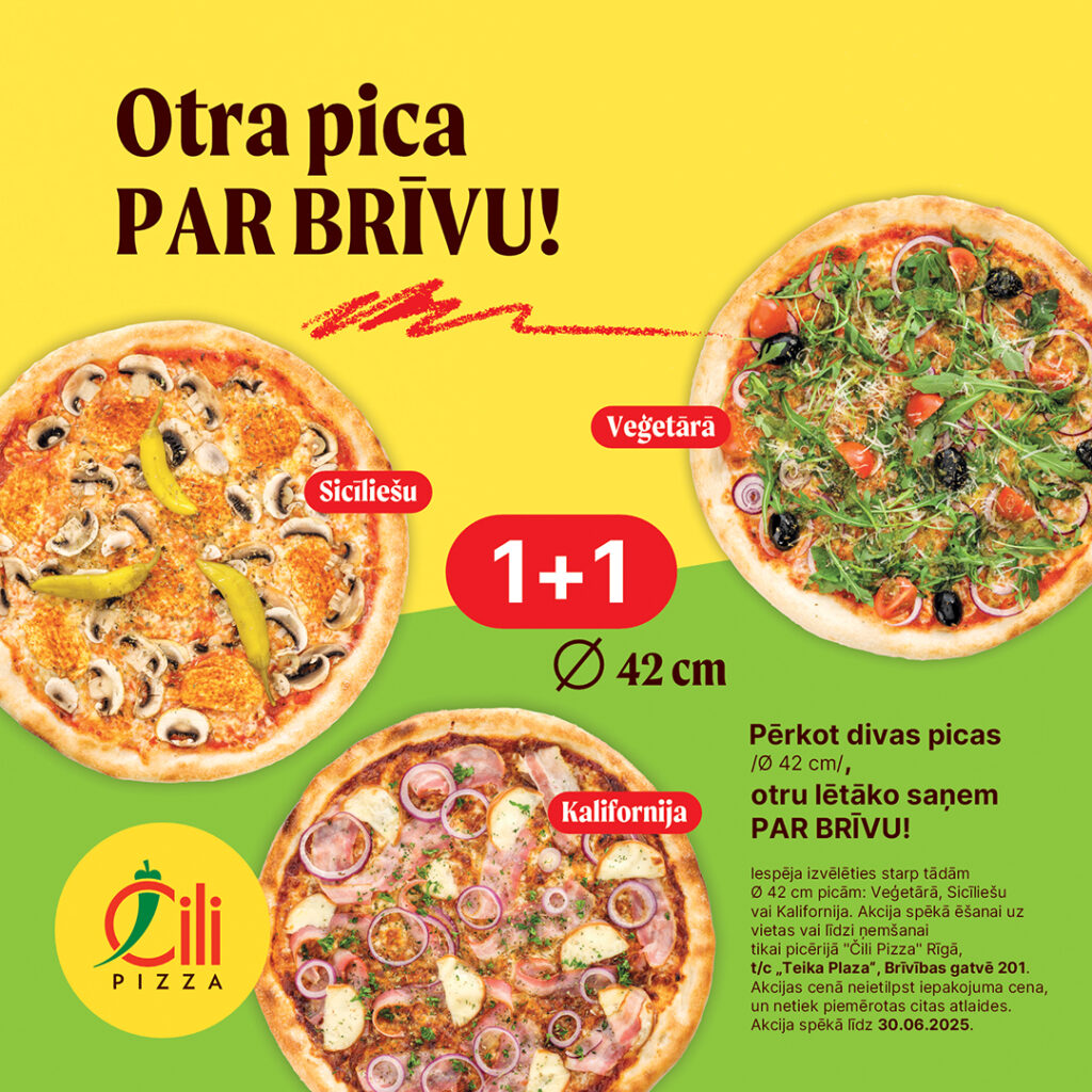 Īpašais Teika Plaza Čili pizza piedāvājums